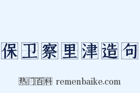 保卫察里津造句是什么意思的图片